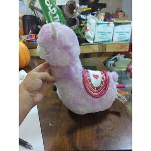 Hug Fun Llama Alpaca Purple Plush Toy W/Pink Valentine Heart